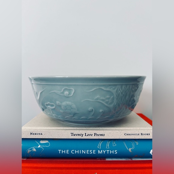 🛑SOLD🛑 Vintage Set of 4 Celadon Porcelain Mythical Animals Design Bowl - Picture 2 of 6